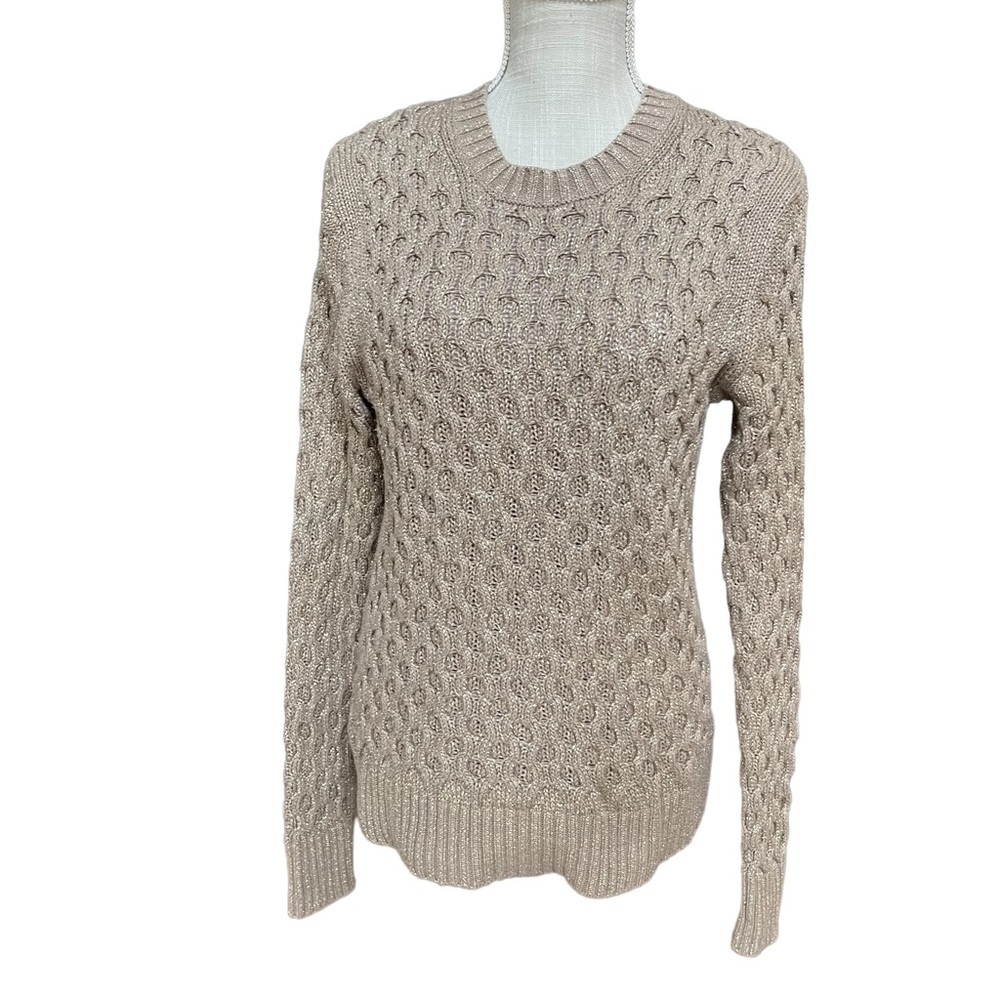 J.‎ Crew Goal Shimmery Chunky Knit Crewneck Pullover Sweater Size: M